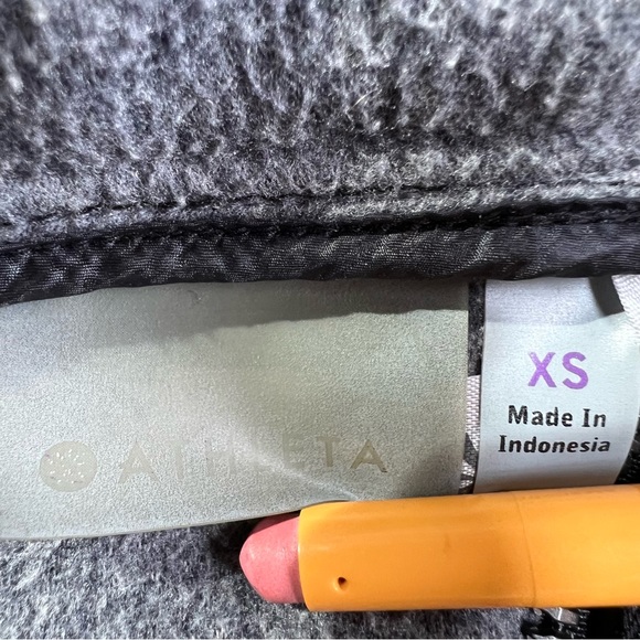 Athleta Vortex Dark Gray Hooded Dual Full Zipper Fleece Jacket Size XS - Picture 2 of 15